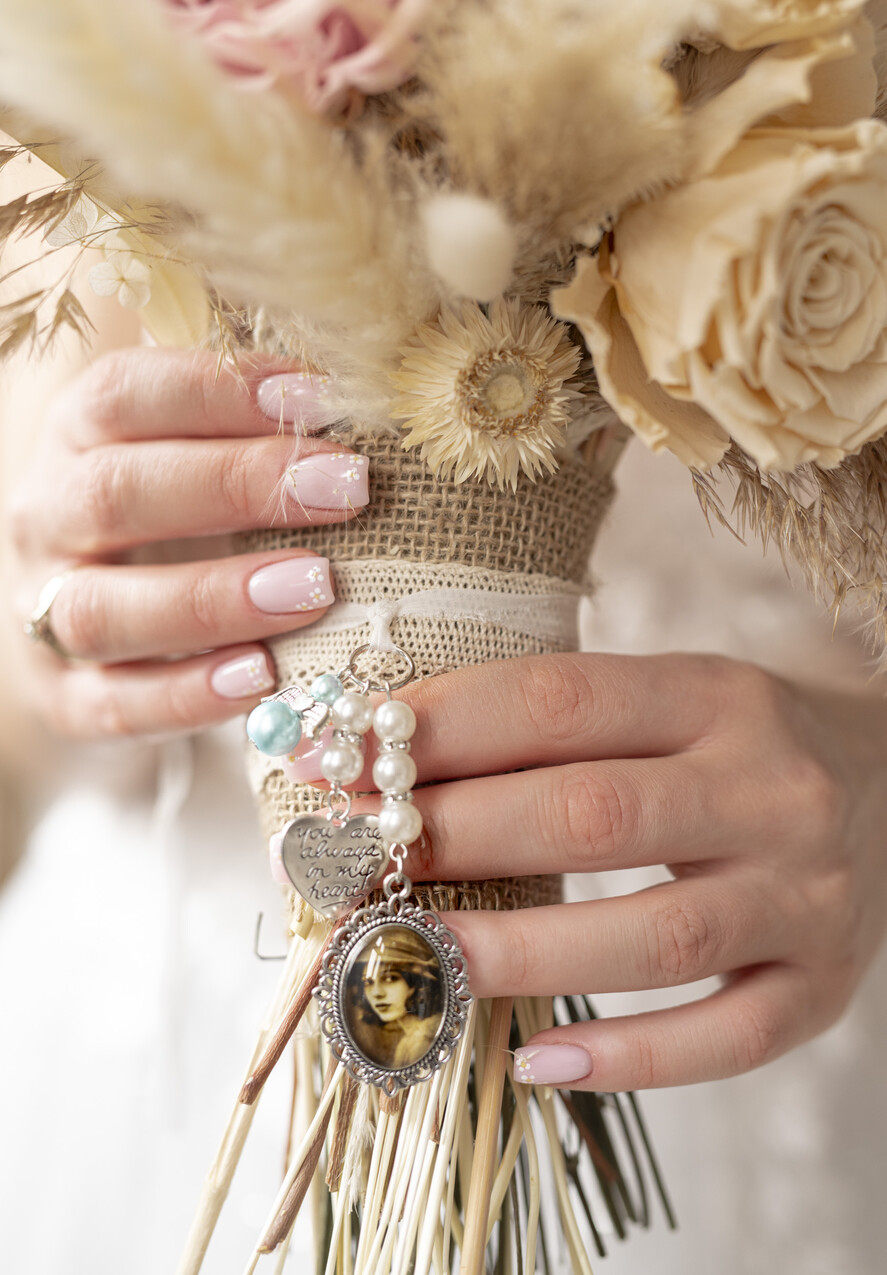 Medalion do bukietu ślubnego medalik Medalion ślubny do bukietu zdjęcie portret na pamiątkę wisiorek, Medalion do bukietu ślubnego ze zdjęciem5