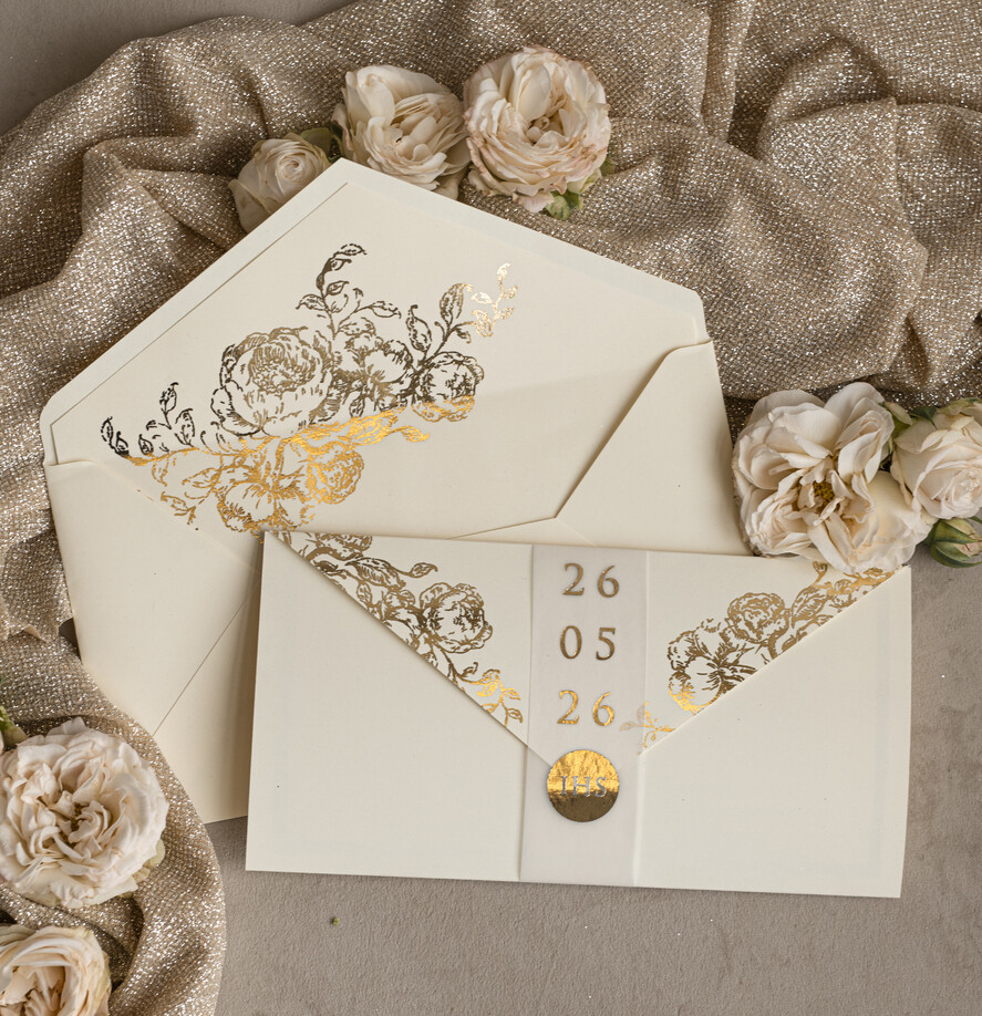 Zaproszenia na Komunię  dziewczynka  Nowoczesne zaproszenia na Komunię, Złote Zaproszenia na Komunię dla dziewczynki, Eleganckie zaproszenia Komunijne ze złotymi literami8