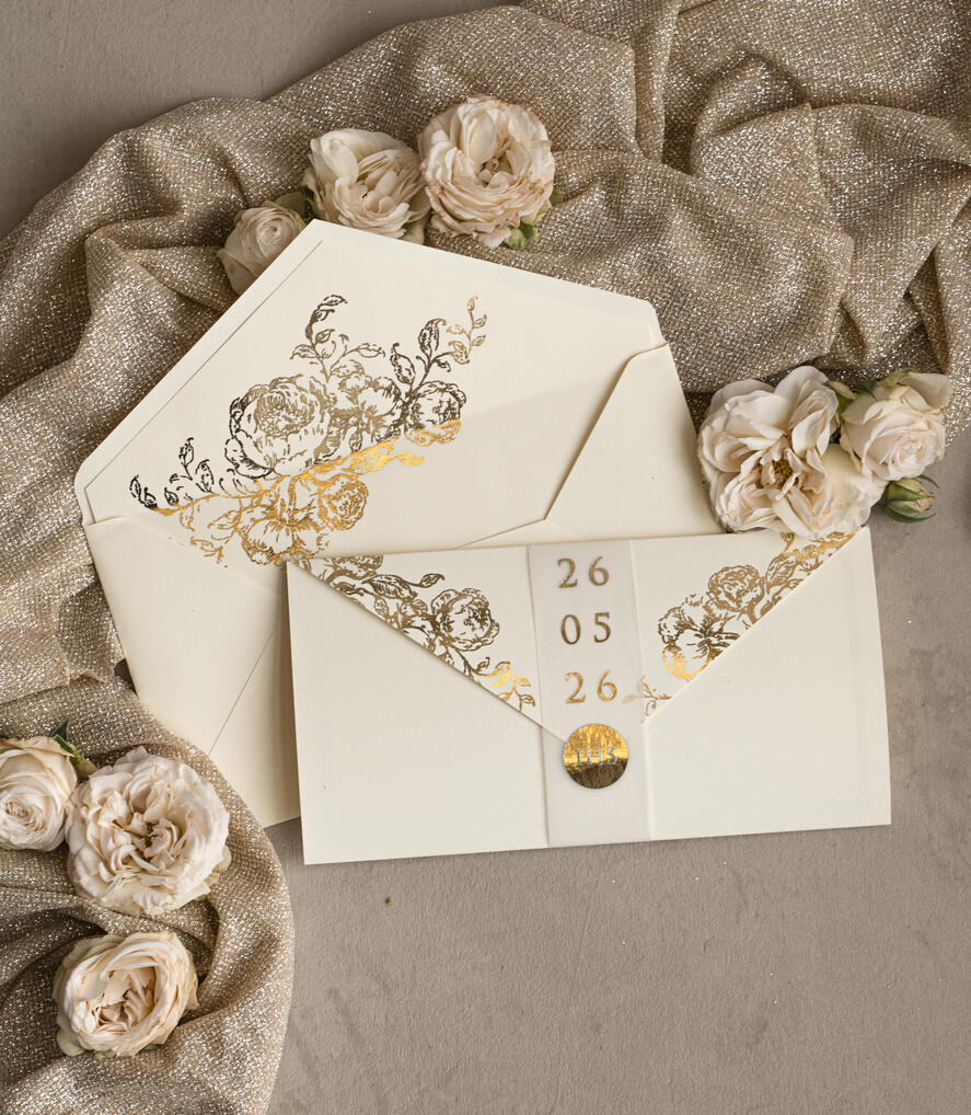 Zaproszenia na Komunię  dziewczynka  Nowoczesne zaproszenia na Komunię, Złote Zaproszenia na Komunię dla dziewczynki, Eleganckie zaproszenia Komunijne ze złotymi literami9