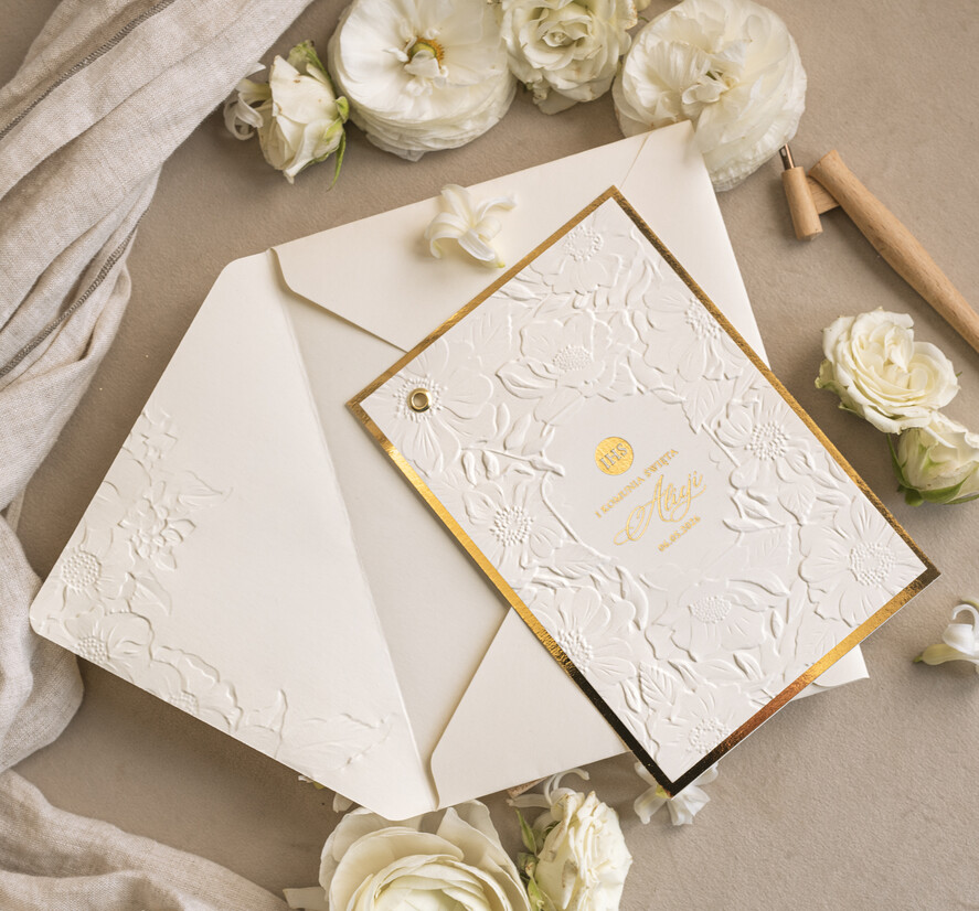 Zaproszenia na Komunię dla Dziewczynki dziewczynka  Oryginalne zaproszenia na Komunię, Tłoczone zaproszenia na Komunię, Złote Zaproszenia na Komunię dla dziewczynki, Eleganckie zaproszenia Komunijne ze złotymi literami2