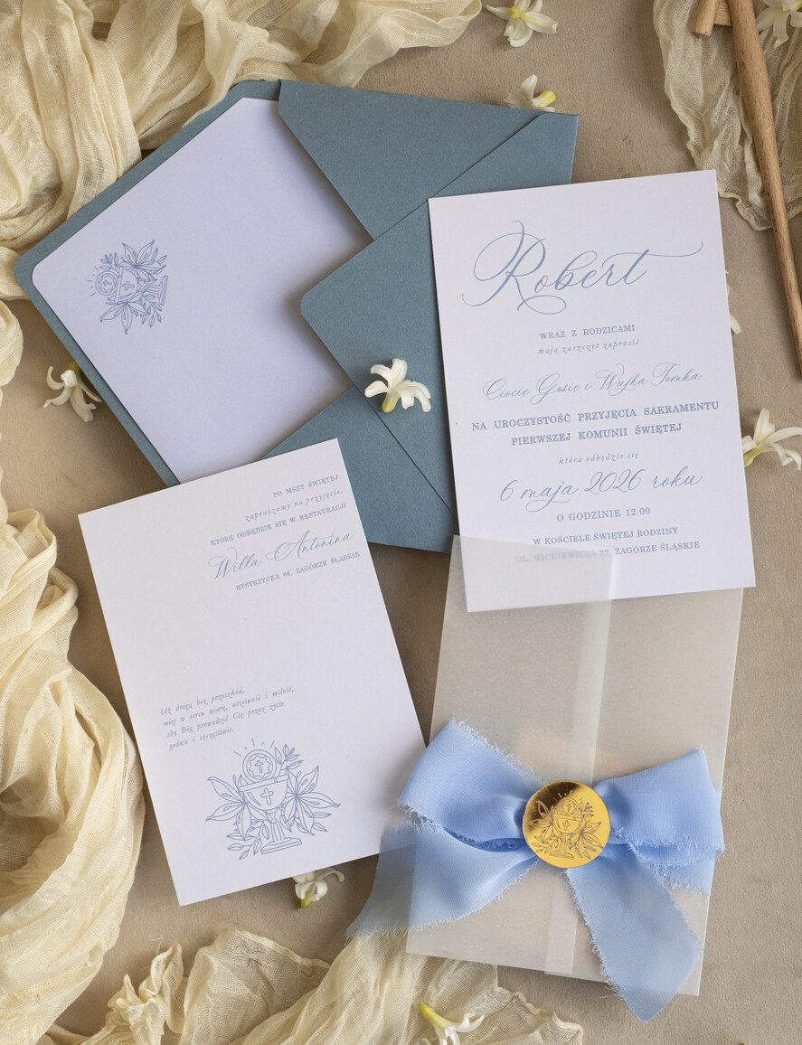 Zaproszenia na Komunię dla Chłopca chłopiec zaproszenia Komunijne dla chłopca, eleganckie zaproszenia komunijne, nowoczesne zaproszenie na komunię świętą, chłopięce zaproszenia komunijne 3