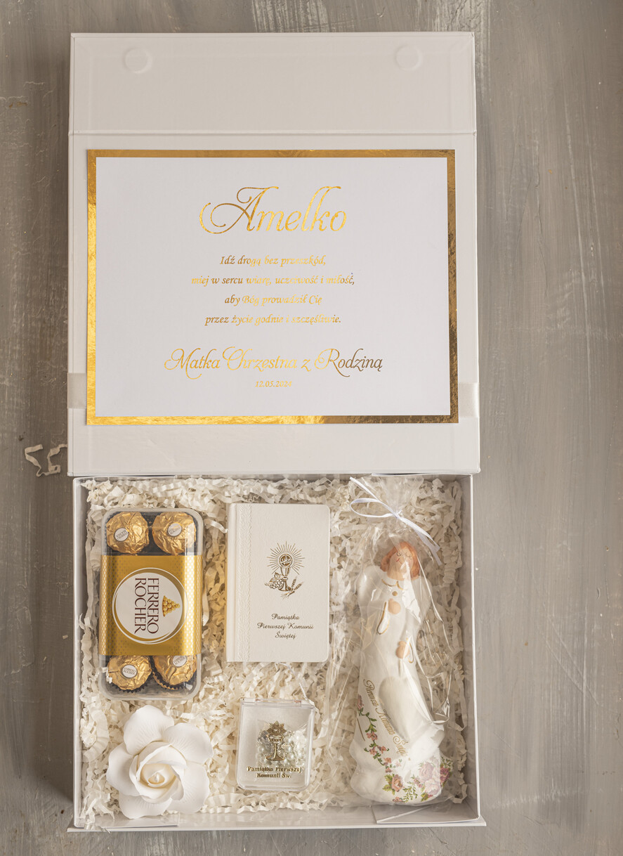 Pamiątki Prezenty na komunię  boxy prezentowe Ręcznie robiony aniołek na Komunię Świętą, wyjątkowa pamiątka Pierwszej Komunii Świętej, prezent na Pierwszą Komunię Świętą dla dziewczynki0