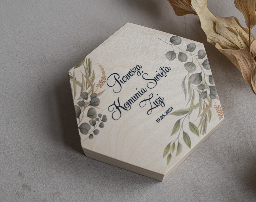 Pamiątki Prezenty na komunię  pamiątki na komunie  Co zamiast kartki na komunię pudełko pamiątka Pierwszej Komunii Świętej, kartka na komunię2