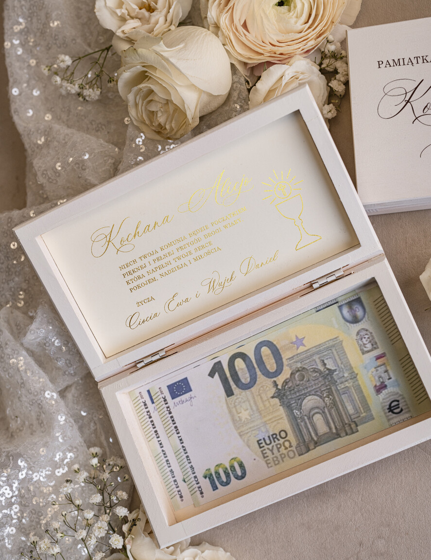 Pamiątki Prezenty na komunię  pamiątki na komunie  pamiątka Pierwszej Komunii Świętej pudełko na pieniądze na Komunię z życzeniami, kasetka na pieniądze z dedykacją na Komunię Świętą3