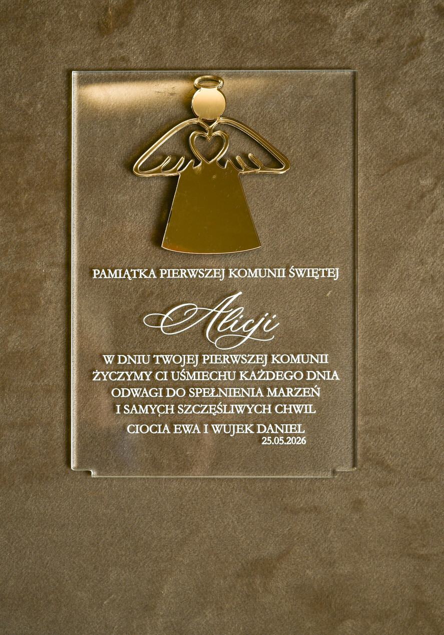 Pamiątki Prezenty na komunię  pamiątki na komunie  Statuetka pamiątka Pierwszej Komunii w pudełku, personalizowana Pamiątka Komunijna opakowanie na pieniądze2