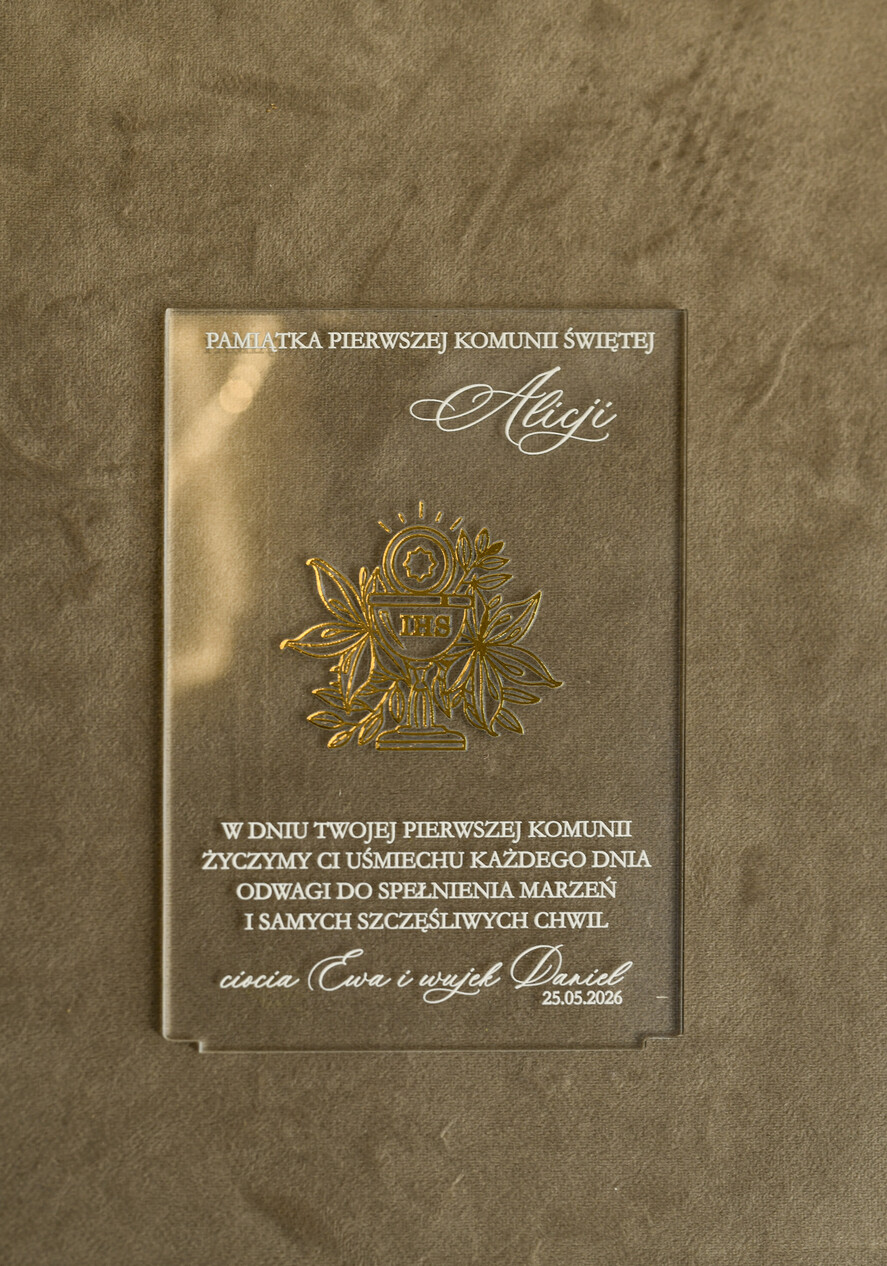 Pamiątki Prezenty na komunię  pamiątki na komunie  Statuetka pamiątka Pierwszej Komunii w pudełku, personalizowana Pamiątka Komunijna opakowanie na pieniądze7