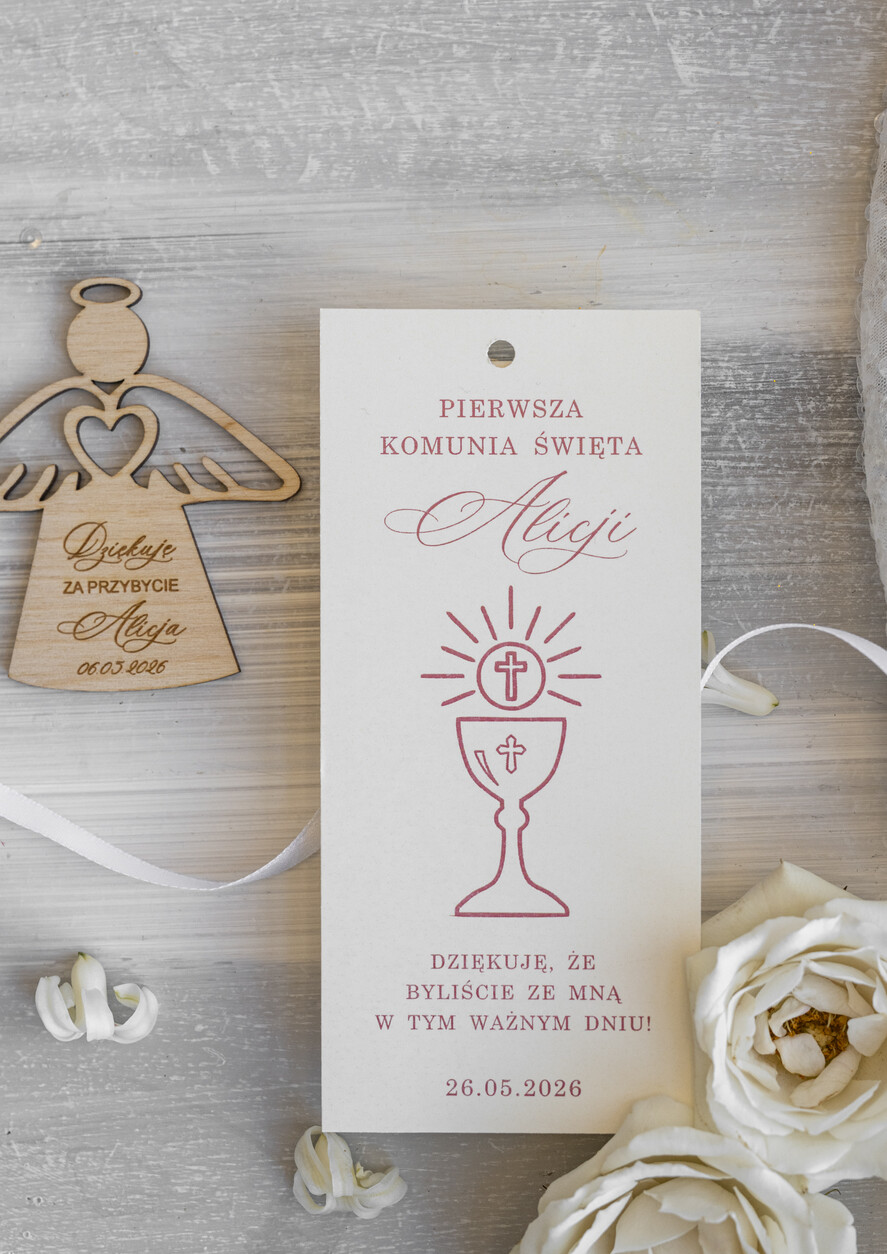 Podziękowania dla gości na komunii podziękowania dla gości Aniołki podziękowania dla gości na komunii, Upominki dla gości komunijnych, Anioły na Komunię jako podziękowania dla gości2
