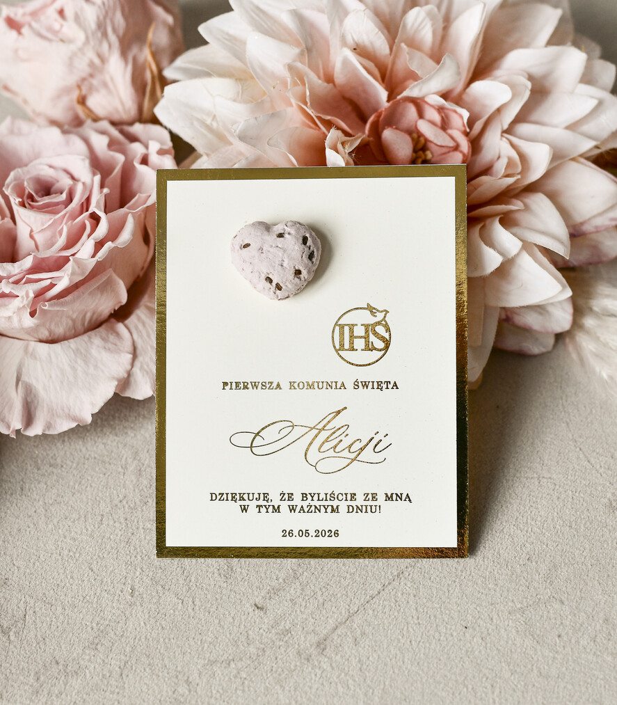 Podziękowania dla gości na komunii podziękowania dla gości podziękowania dla gości na komunii, prezenciki dla gości, podziękowanie upominek nasionka kwiatów4