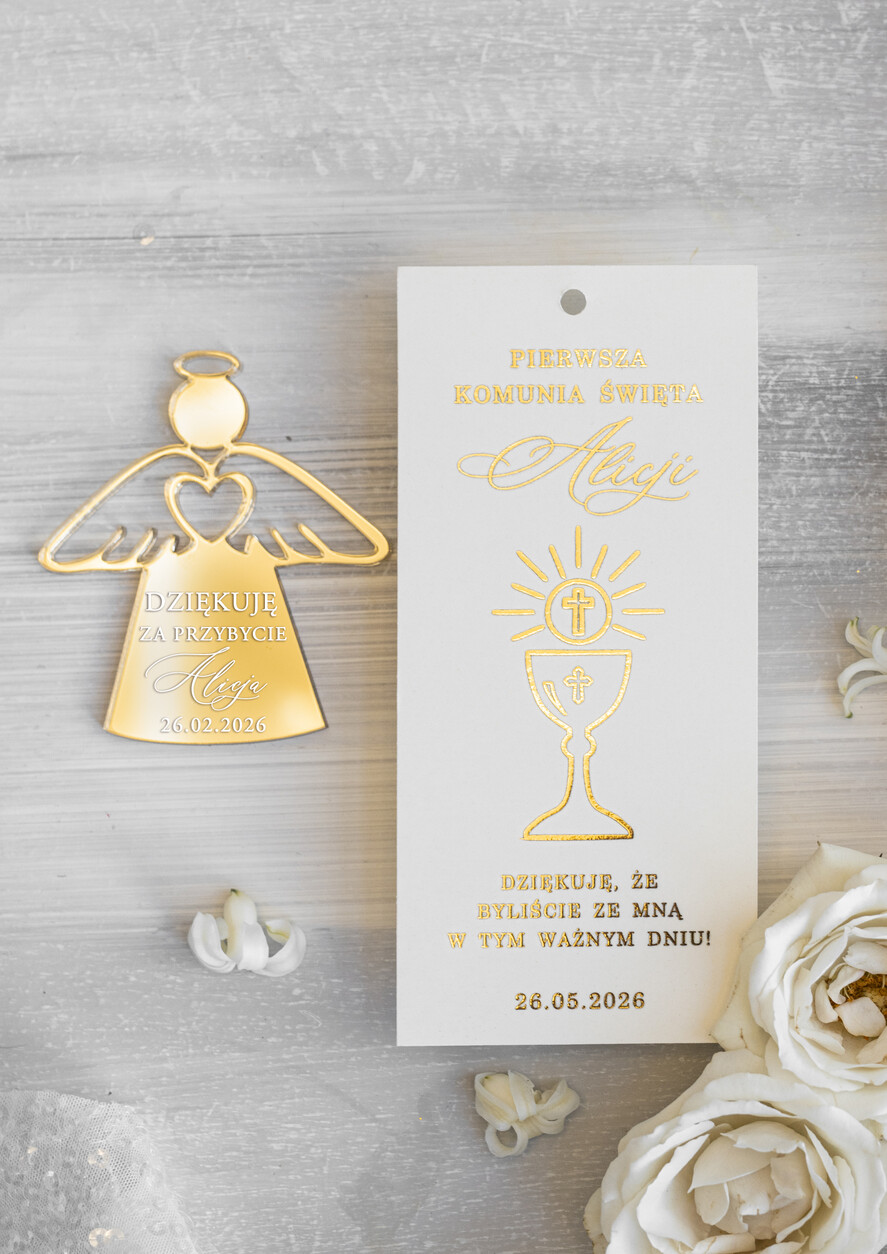 Podziękowania dla gości na komunii podziękowania dla gości Aniołki podziękowania dla gości na komunii, Upominki dla gości komunijnych, Anioły na Komunię jako podziękowania dla gości4