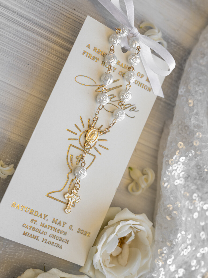 Podziękowania dla gości na komunii podziękowania dla gości Oryginalne podziękowania dla gości komunijnych, Mały różaniec prezent dla gości komunijnych, podziękowanie dla gości komunijnych Mini różaniec1