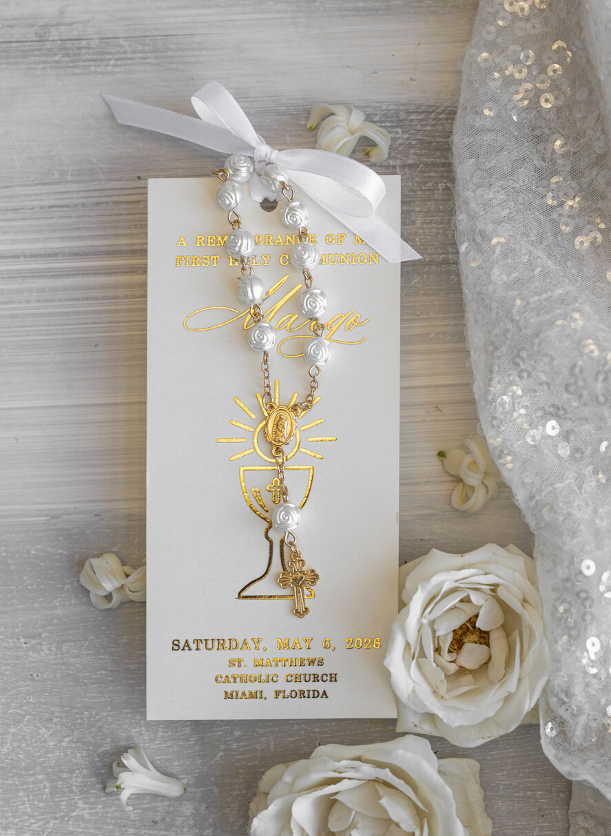Podziękowania dla gości na komunii podziękowania dla gości Oryginalne podziękowania dla gości komunijnych, Mały różaniec prezent dla gości komunijnych, podziękowanie dla gości komunijnych Mini różaniec2