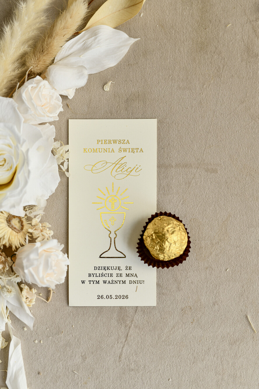 Podziękowania dla gości na komunii podziękowania dla gości czekoladki prezent dla gości komunijnych, pralinki upominki komunijne, Oryginalne podziękowania dla gości Komunia 2
