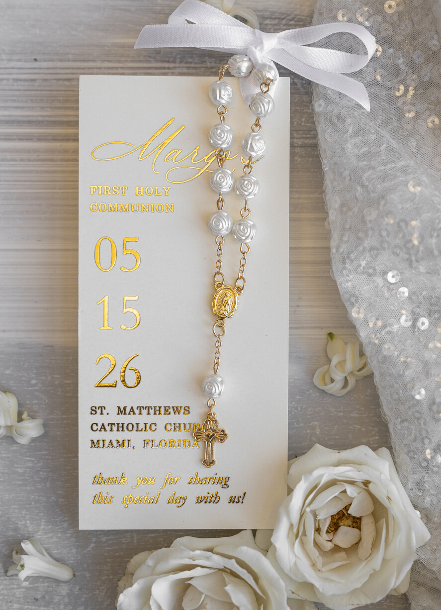 Podziękowania dla gości na komunii podziękowania dla gości Oryginalne podziękowania dla gości komunijnych, Mały różaniec prezent dla gości komunijnych, podziękowanie dla gości komunijnych Mini różaniec0
