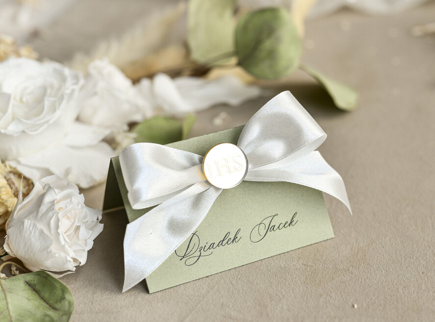 Winietki na komunię  winietki  naturalne winietki na komunię, winietka dekoracja stołu na komunii, komunijne winietki szałwiowe1