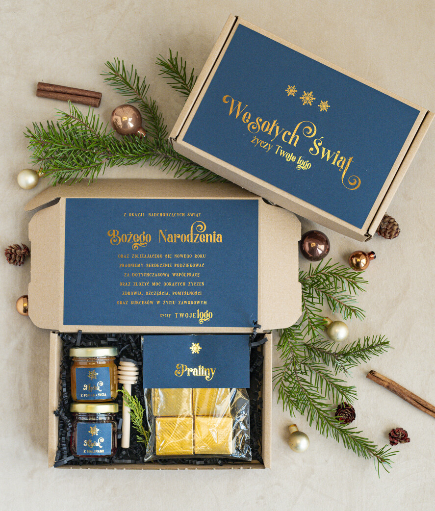 Prezenty oferta dla Firm mini zestawy  upominki świąteczne dla klientów z logo firmy Mini boxy prezentowe biznesowe Upominki 0