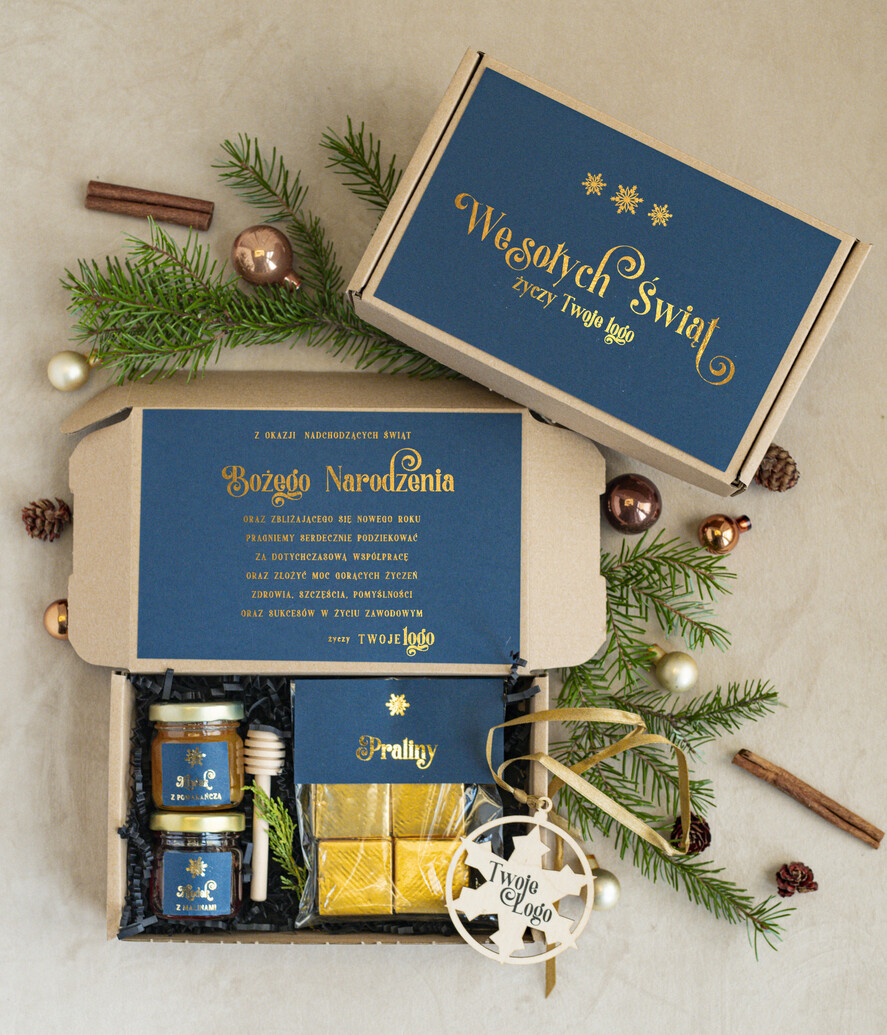 Prezenty oferta dla Firm mini zestawy  upominki świąteczne dla klientów z logo firmy Mini boxy prezentowe biznesowe Upominki 0