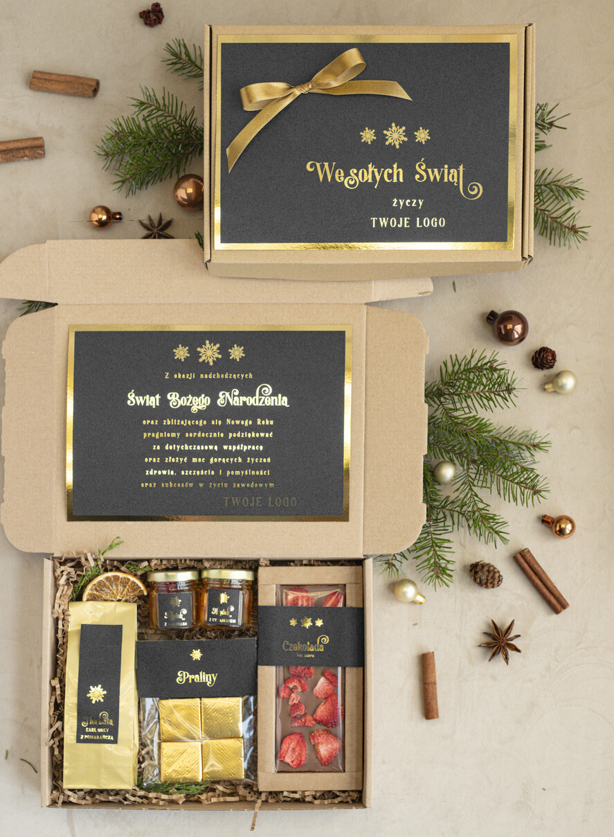Prezenty oferta dla Firm mini zestawy  upominki świąteczne dla klientów z logo firmy Mini boxy prezentowe biznesowe Upominki 0