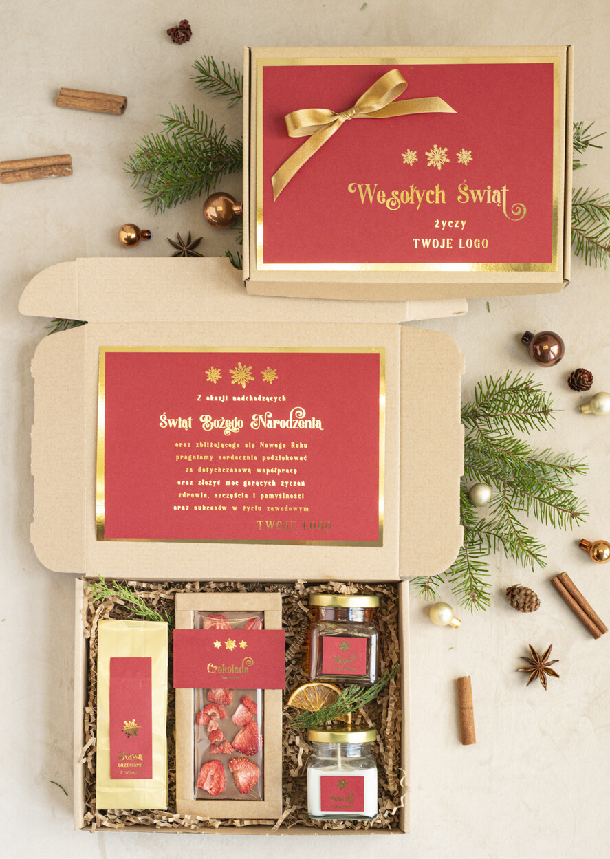 Prezenty oferta dla Firm mini zestawy  upominki świąteczne dla klientów z logo firmy Mini boxy prezentowe biznesowe Upominki 0
