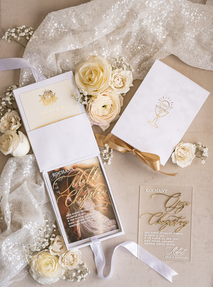 Zaproszenia na Komunię  Dla Chrzestnych i Dziadków Eleganckie zaproszenia na Pierwszą komunię dla Matki Chrzestnej, wyjątkowe zaproszenia na komunię dla Rodziców  chrzestnych, Zaproszenie Vip dla Baci i Dziadka20