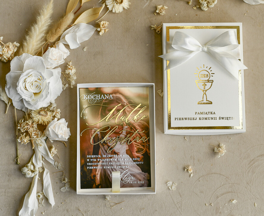 podziękowania dla najbliższych  podziękowania w pudełku  personalizowane podziękowanie dla rodziców chrzestnych, podziękowanie dla Matki Chrzestnej ze zdjęciem 11
