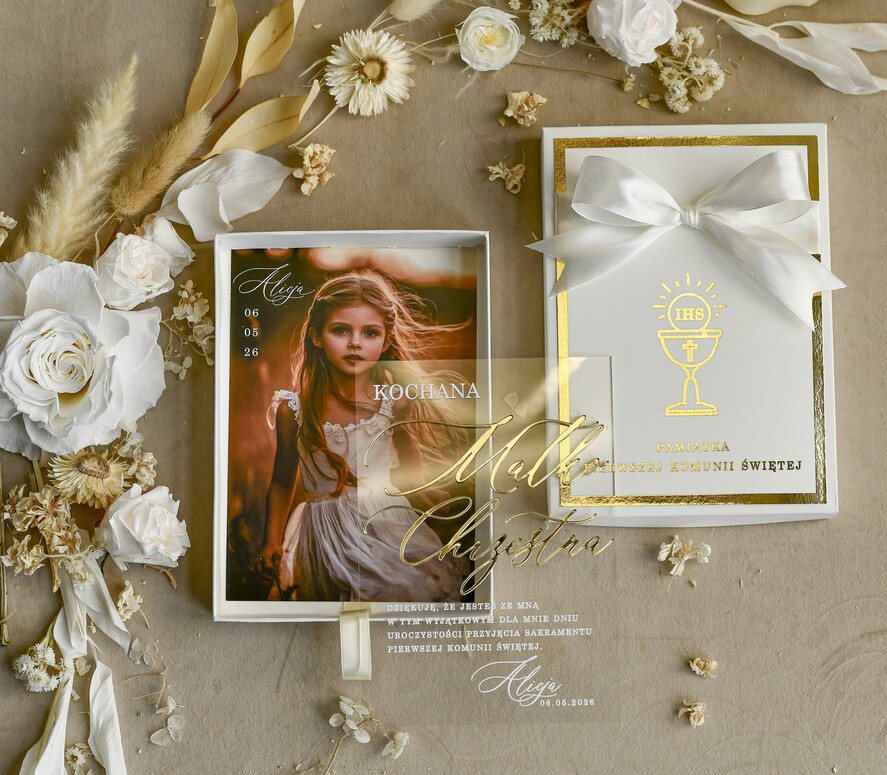 podziękowania dla najbliższych  podziękowania w pudełku  personalizowane podziękowanie dla rodziców chrzestnych, podziękowanie dla Matki Chrzestnej ze zdjęciem 5