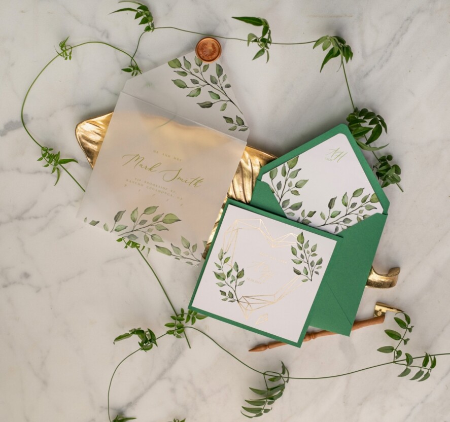 Zaproszenia ślubne dodatki  koperta z kalki do zaproszeń ślubnych 0