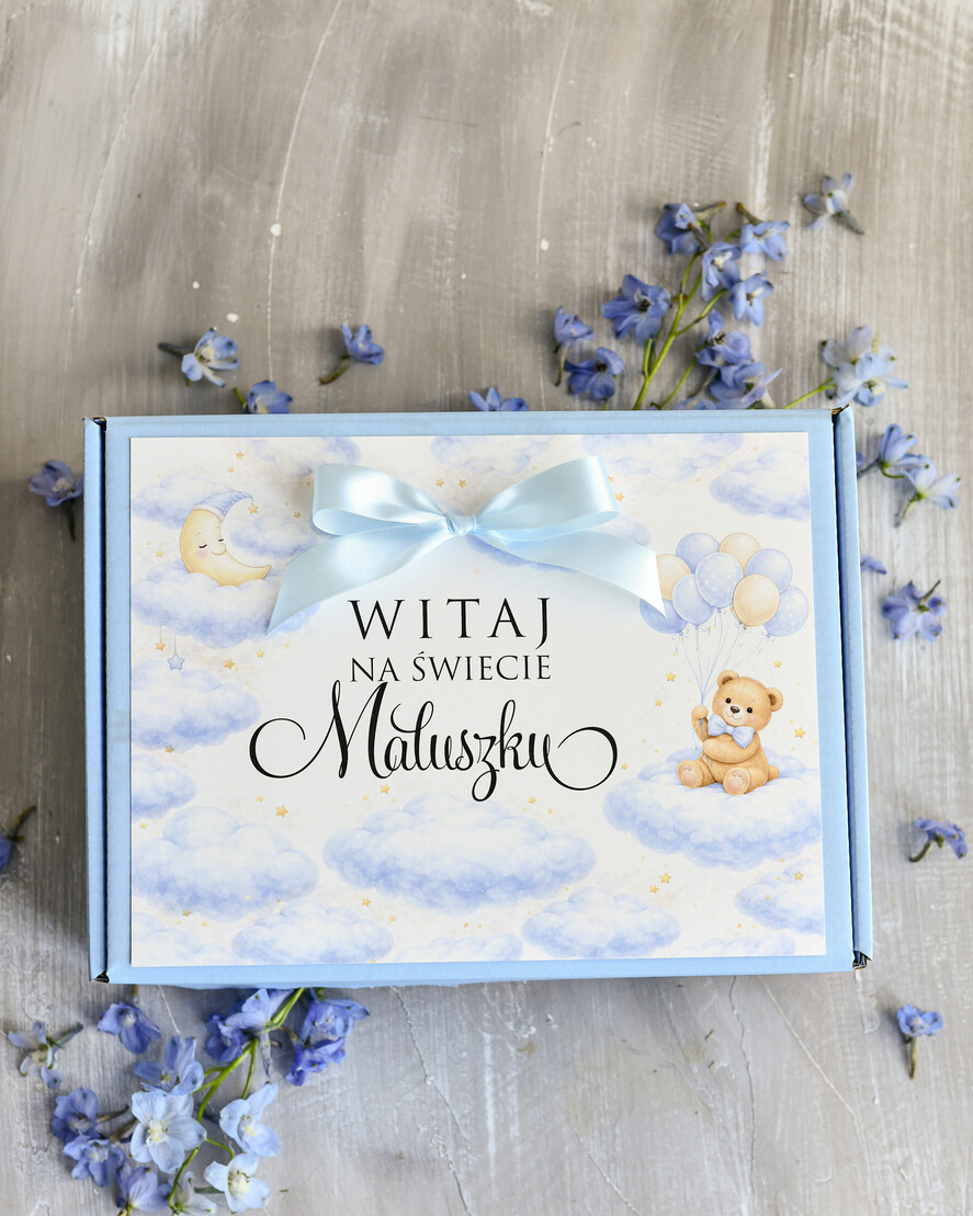 prezent dla Malucha - Wyprawka duze boxy preznetowe dla noworodka  Zestaw prezentowy dla Noworodka - Wyprawka Niemowlę Baby Shower boho gryzak pieluszka Kroki Milowe5