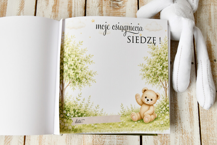 albumy dla Dzieci albumy welurowe Prezent dla Noworodka Album 1 Rok życia  Praktyczny Prezent na narodziny dla dziecka Album 14
