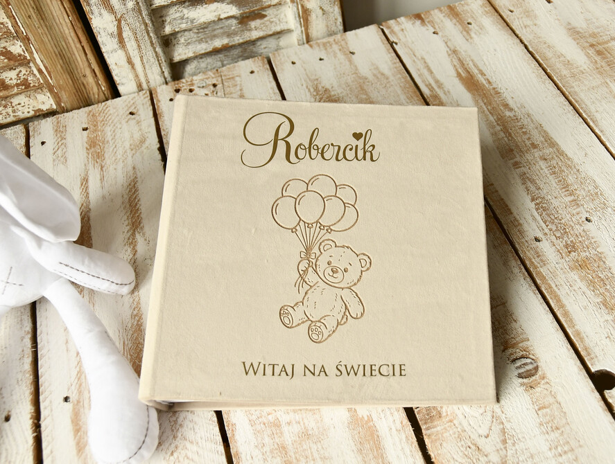 albumy dla Dzieci albumy welurowe Prezent dla Noworodka Album 1 Rok życia  Praktyczny Prezent na narodziny dla dziecka Album 9