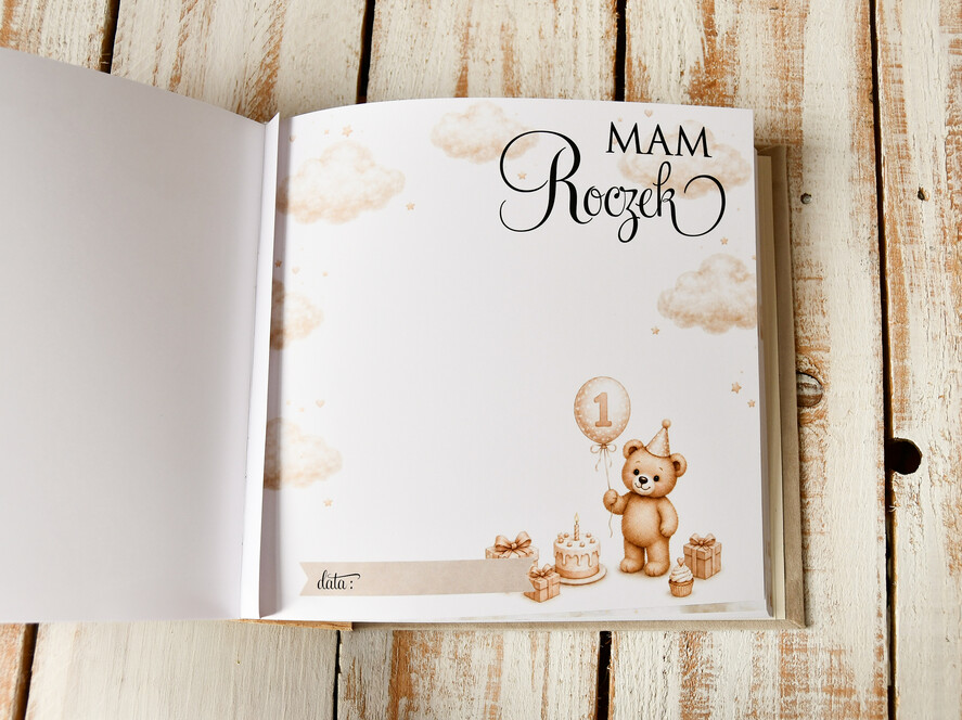 albumy dla Dzieci albumy welurowe Prezent dla Noworodka Album 1 Rok życia  Praktyczny Prezent na narodziny dla dziecka Album 30