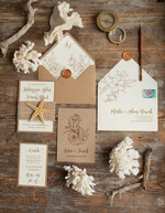 Zaproszenia ślubne morskie / marine nietypowe zaproszenia ślubne, morskie na wesele w stlu plażowym1