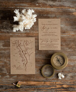 Zaproszenia ślubne morskie / marine robione ręcznie zaproszenia ślubne z rozgwiazdą na nadmorskie wesele 3