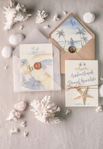 Zaproszenia ślubne morskie / marine modne zaproszenia weselne, morskie na nadmorskie wesele w kurorcie2