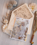 Zaproszenia ślubne Ze zdjęciem  niepowtarzalne zaproszenia ślubne ze zdjęciem, zaproszenia na ślub z płatkami złota, złote zaproszenia na ślub, tłoczona koperta do zaproszeń ślubnych5