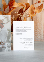 Zaproszenia ślubne Ze zdjęciem  Eleganckie Złocone zaproszenia ślubne ze zdjęciem foto zaproszenie na ślub Złote Litery Proste Zaprosznie na ślub z Waszym Zdjęciem Zaproszenia na ślub z fotografią idealne na Pamiątkę dla gości8