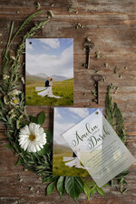 Zaproszenia ślubne Ze zdjęciem  zielone zaproszenia ślubne ze zdjęciem  zaproszenie na ślub cywilny i nie tylko koperta butelkowa zieleń 3