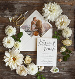 Zaproszenia ślubne Ze zdjęciem  Minimalistyczne zaproszenia ślubne ze zdjęciem foto zaproszenie na ślub Proste Zaprosznie na ślub z Waszym Zdjęciem1