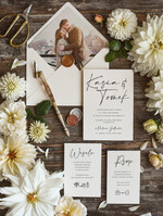 Zaproszenia ślubne Ze zdjęciem  Minimalistyczne zaproszenia ślubne ze zdjęciem foto zaproszenie na ślub Proste Zaprosznie na ślub z Waszym Zdjęciem0