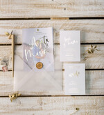 Zaproszenia ślubne Ze zdjęciem  Minimalistyczne Złocone zaproszenia ślubne ze zdjęciem foto zaproszenie na ślub Złote Litery3