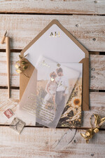 Zaproszenia ślubne Ze zdjęciem  Minimalistyczne Złocone zaproszenia ślubne ze zdjęciem foto zaproszenie na ślub Złote Litery i Wasze Fotki10