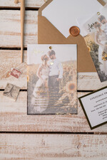 Zaproszenia ślubne Ze zdjęciem  Minimalistyczne Złocone zaproszenia ślubne ze zdjęciem foto zaproszenie na ślub Złote Litery i Wasze Fotki3