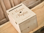 Pudełko na koperty  DREWNIANE pudełko na koperty ślubne, personalizowane drewno grawer wasze imiona i data6