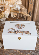 Pudełko na koperty  DREWNIANE pudelko skrzynka na koperty ślubne drewniana idealna na rustykane wesele drewniane białe pudełko na koperty1