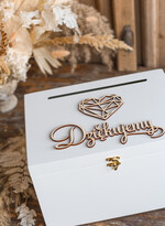 Pudełko na koperty  DREWNIANE pudelko skrzynka na koperty ślubne drewniana idealna na rustykane wesele drewniane białe pudełko na koperty3