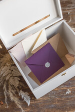 Pudełko na koperty  DREWNIANE pudelko skrzynka na koperty ślubne drewniana idealna na rustykane wesele drewniane białe pudełko na koperty7