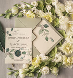 Zaproszenia ślubne Natura Proste Eukaliptus Zaproszenia Ślubne Lak  Minimalistyczne Zaproszenia na Ślub Delikatne Zaproszenie Ślubne1
