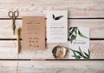 Zaproszenia ślubne Natura rustykalne zaproszenia slubne eukaliptus zaproszenia na ślub eko papier zloty sznurek2