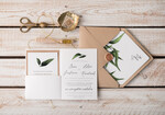 Zaproszenia ślubne Natura rustykalne zaproszenia slubne eukaliptus zaproszenia na ślub eko papier zloty sznurek5