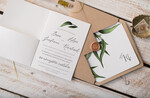 Zaproszenia ślubne Natura rustykalne zaproszenia slubne eukaliptus zaproszenia na ślub eko papier zloty sznurek6