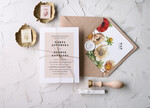 Zaproszenia ślubne Natura modne zaproszenia ślubne z kwiatowym wzorem 0